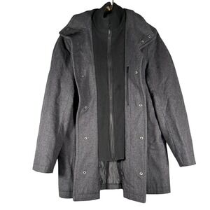 Marc New York by Andrew Marc Men's Mid-Length Gray Wool-Blend‎ Coat Small